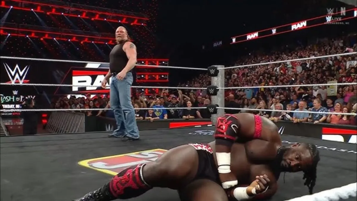 Oba Femi Third Match With Brock Lesnar Teased After Raw Warning
